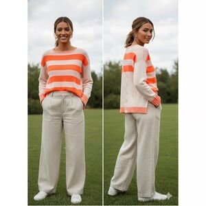 Bold Striped Crew Neck Sweater